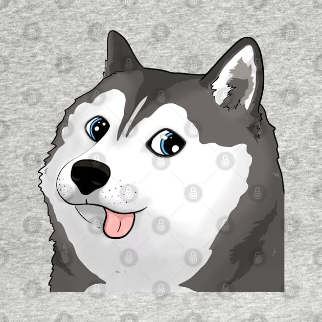 siberian husky doge / moonmoon meme by sivelobanova